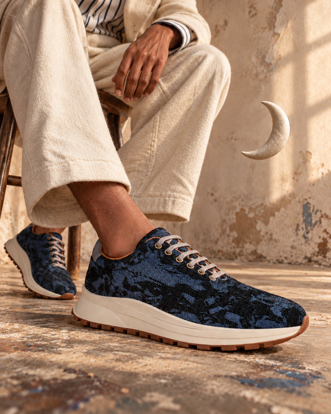 Bring the suit. Let the sneakers set the direction.