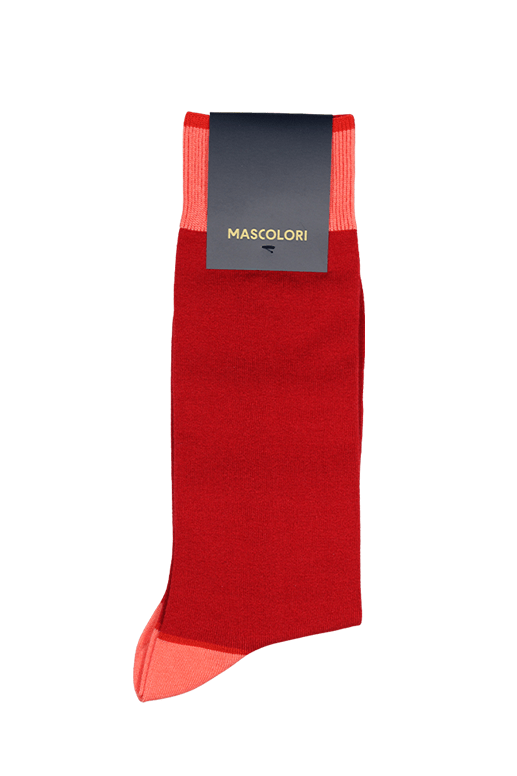 Tricolori-Socken in Kastanienbraun