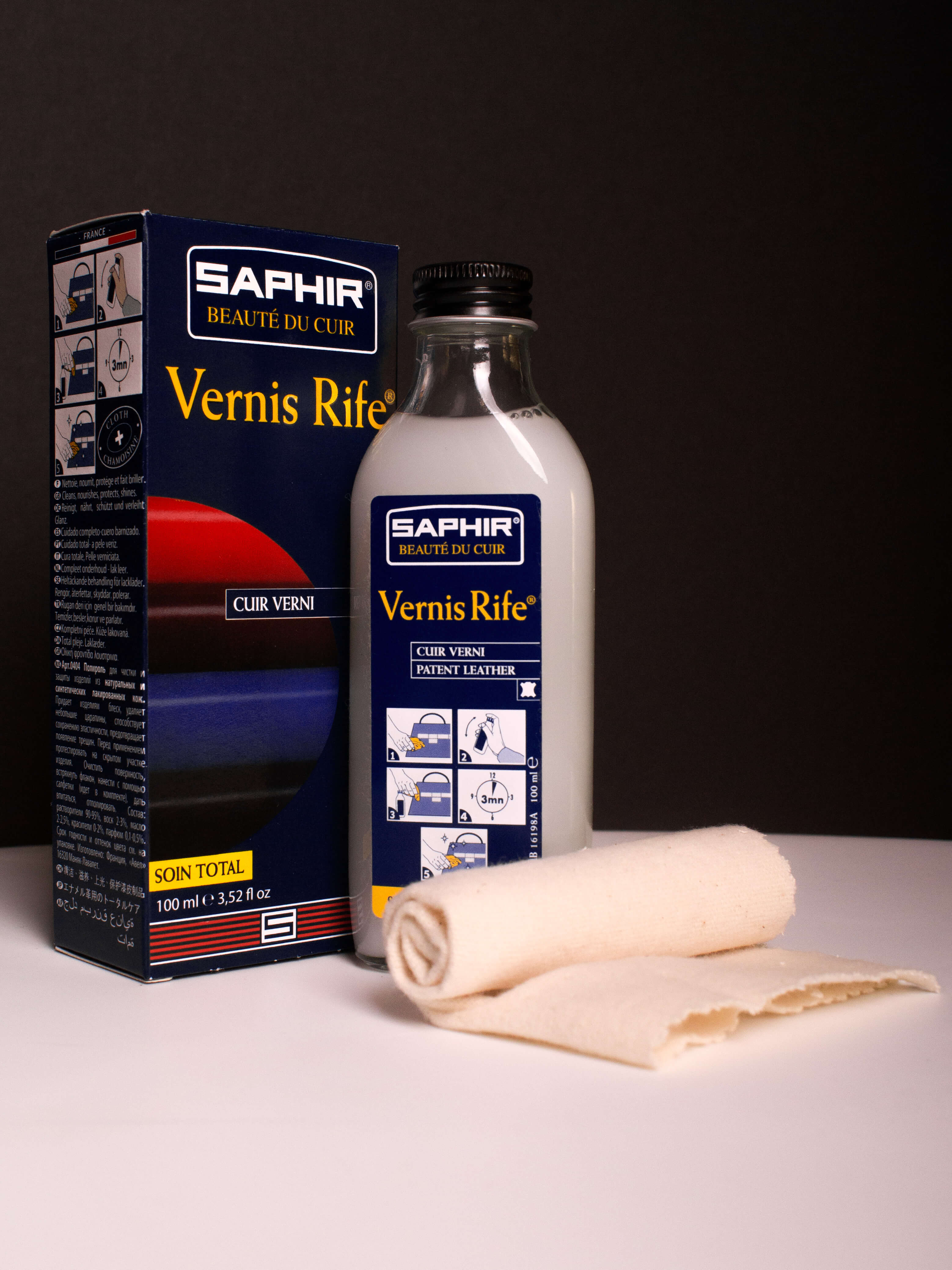 Saphir Schönheit des Leders