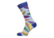 Socken mit blauen Blättern