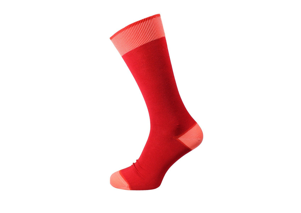Tricolori-Socken in Kastanienbraun